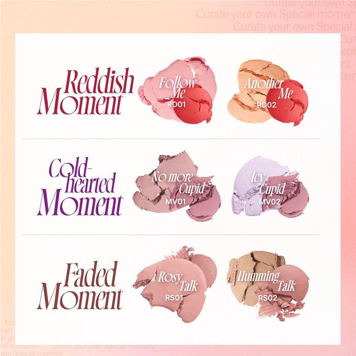 MELLOW DUAL BLUSHER MV01 NO MORE CUPID - Blush Dublu Cu Textura De Jeleu - skinseen.ro