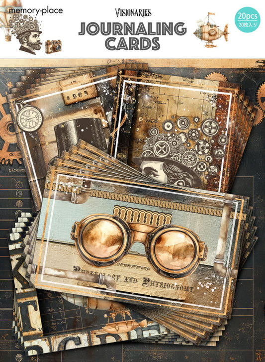 Memory-Place - Journal Cards - Visionaries - 20/Pkg - 4 Designs/5 Each. Approx. 2.1 x 3.5.. Available at Embellish Away located in Bowmanville Ontario Canada.