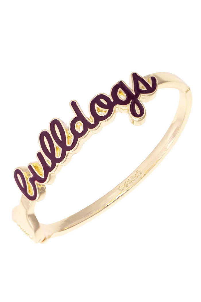 Mississippi State Bulldogs Cursive Enamel Hinge Bangle