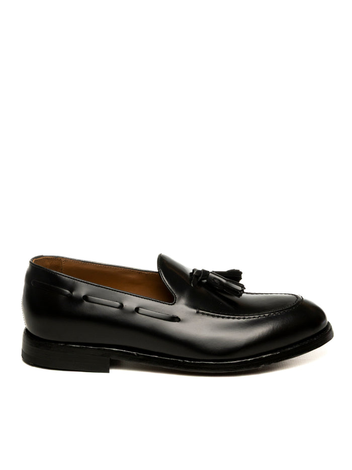 GREEN GEORGE mocassino nappine spazzolato nero 2065 CORDOVAN-NERO