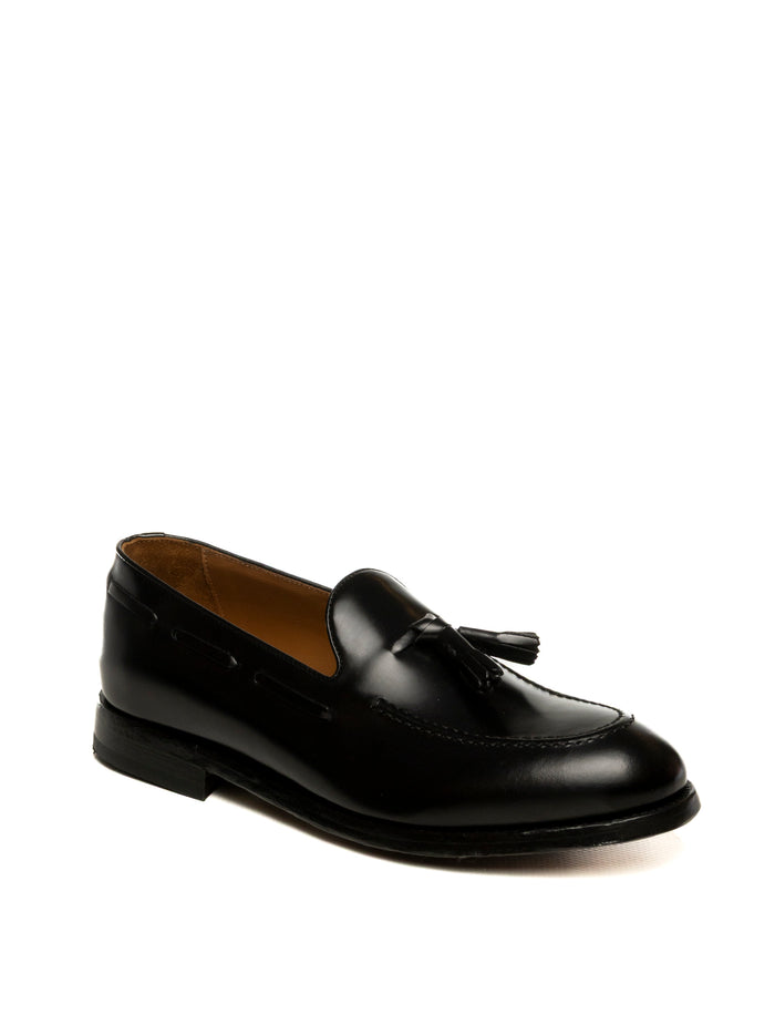 GREEN GEORGE mocassino nappine spazzolato nero 2065 CORDOVAN-NERO
