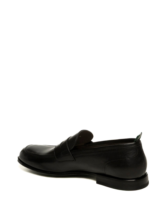 GREEN GEORGE Mocassino pelle nero 1075 RUSTIC-NERO