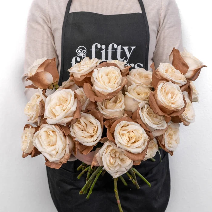 Mocha Mousse Tinted Roses Vase - Image
