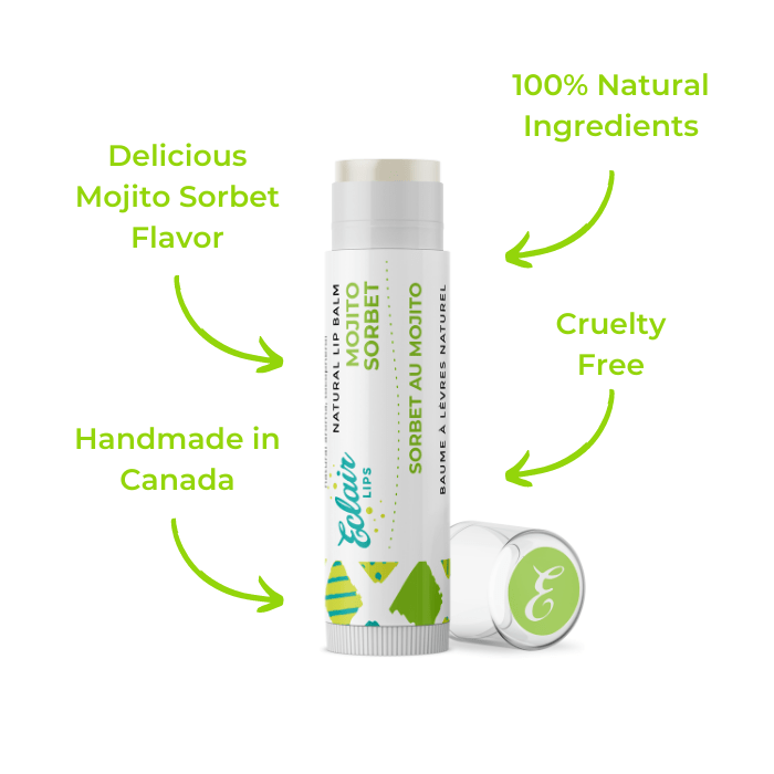 Eclair Lips Mojito Sorbet Lip Balm - 100% Natural Ingredients