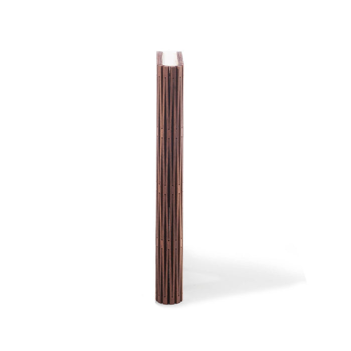 Natural wood smart book light by Gingko Design, compact lamp with adjustable brightness and modern wooden finish.