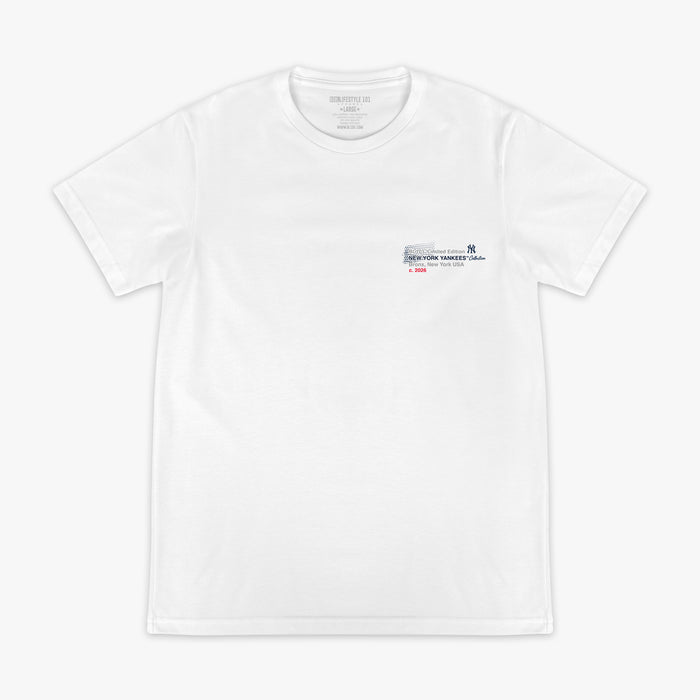 Graphic tee with “New York Yankees Drip” design — front view