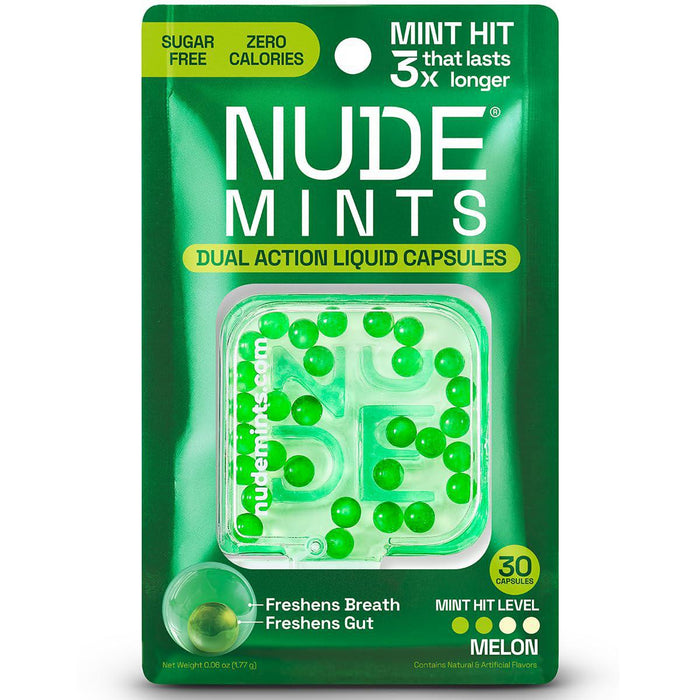 NUDE Mints Dual Action Liquid Mint Capsules 30 capsules