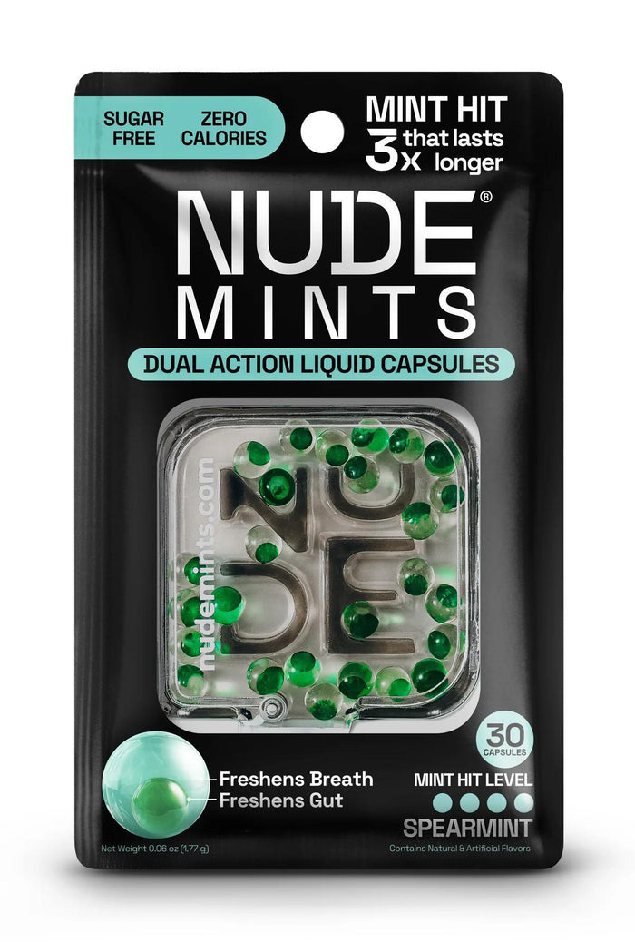NUDE Mints Dual Action Liquid Mint Capsules 30 capsules