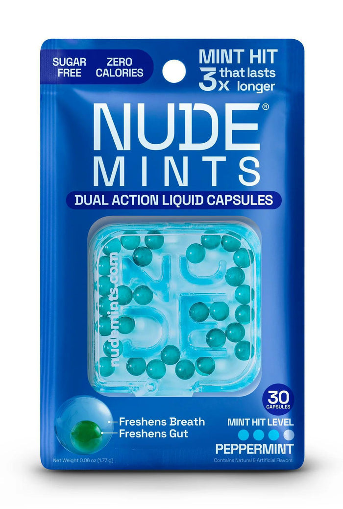 NUDE Mints Dual Action Liquid Mint Capsules 30 capsules