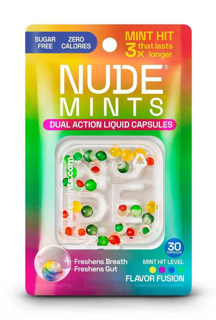 NUDE Mints Dual Action Liquid Mint Capsules 30 capsules