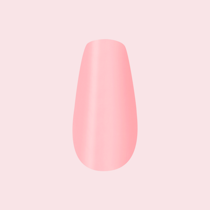 O&J Pink - Press-On | Medium | Coffin single false nail in soft cotton candy pink for easy at-home mani use