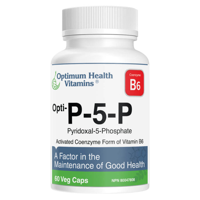 Bottle of Optimum Health Vitamins Opti-P-5-P 60 Vegetable Capsules