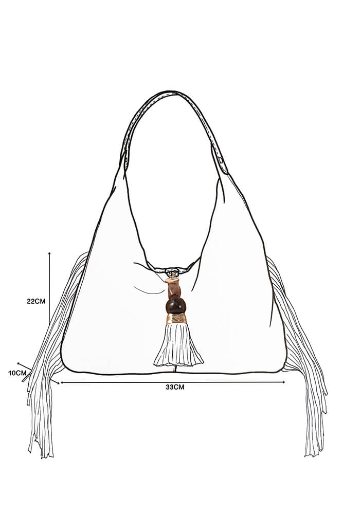 Paloma Tan Suede Fringe Shoulder Bag