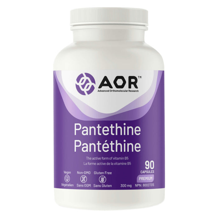Bottle of AOR Pantethine 300mg 90 Capsules