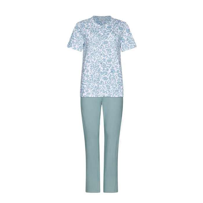 Pastunette 121261-130-1 Pyjama With Buttons Blue