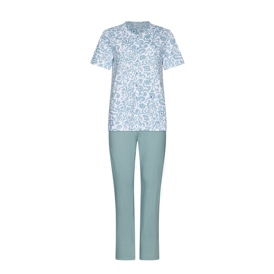 Pastunette 121261-130-1 Pyjama With Buttons Blue