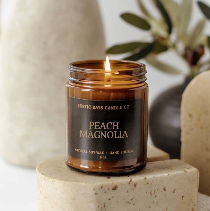 Peach Magnolia 9 oz Soy Candle