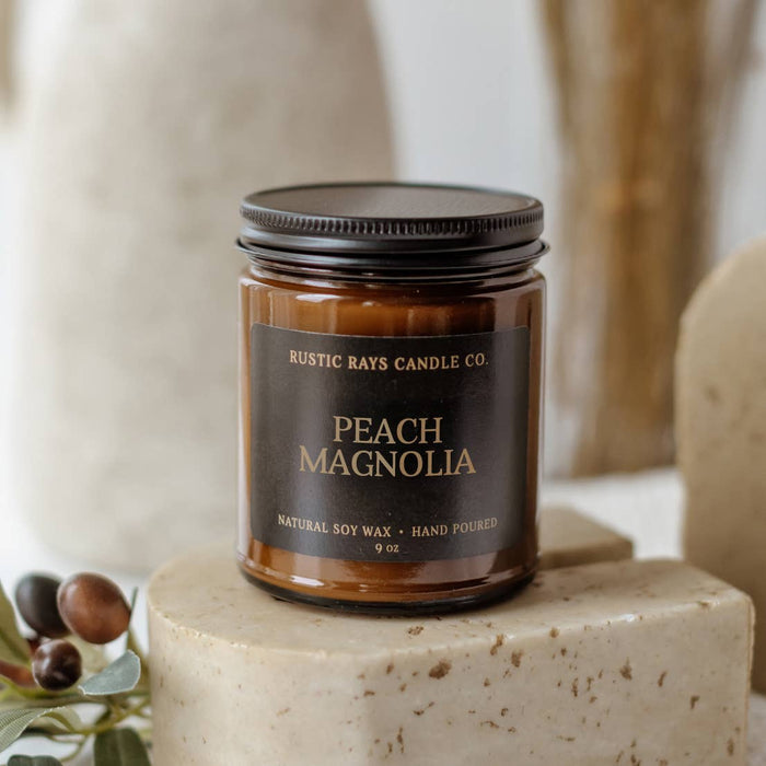 Peach Magnolia 9 oz Soy Candle
