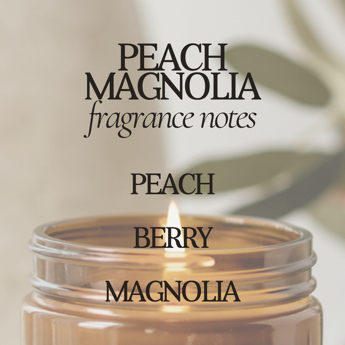 Peach Magnolia 9 oz Soy Candle
