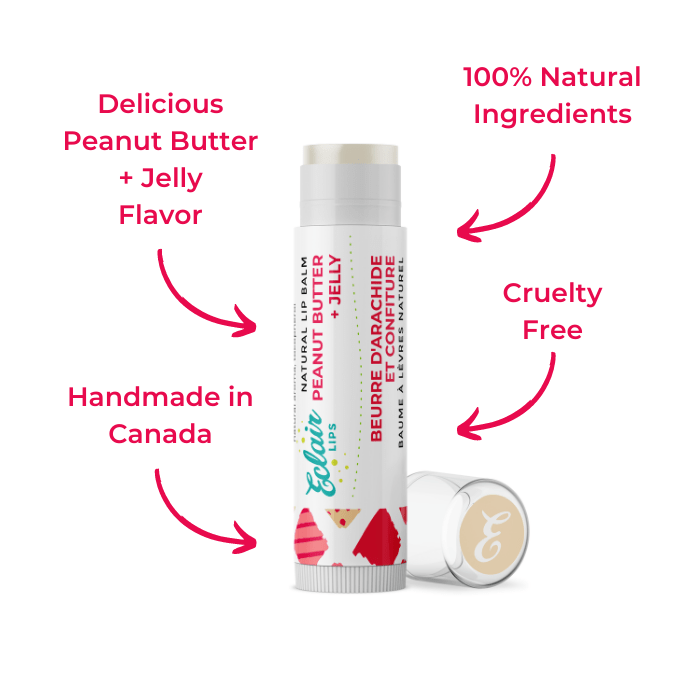 Eclair Lips Peanut Butter & Jelly Lip Balm - Natural & Cruelty-Free