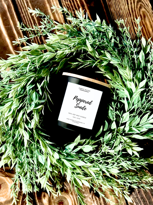 Peppered Suede 16 oz 100% Soy Candle