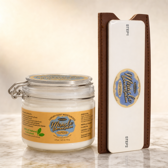 Peppermint Foot Cream / Glass Foot File Bundle