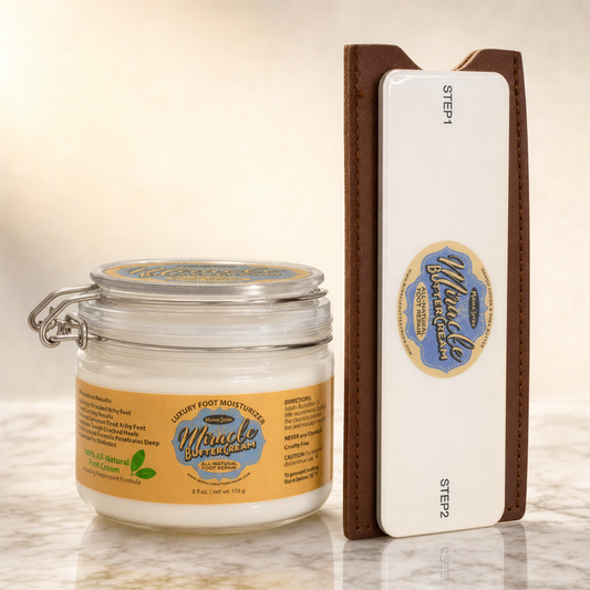 Peppermint Foot Cream / Glass Foot File Bundle