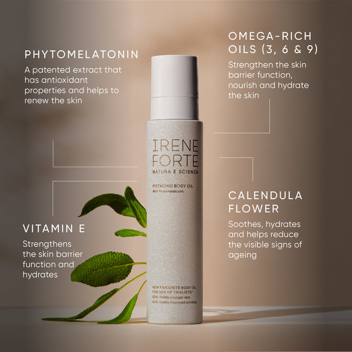 Irene Forte-Pistachio Body Oil With Phytomelatonin-Body-IreneForteSkincarePistachioBodyOil2-The Detox Market |