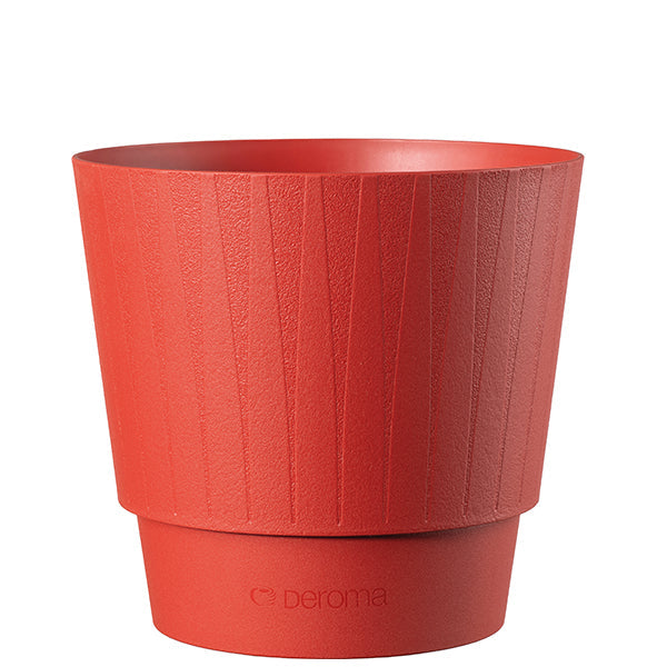 Plisse' pot 7.1" Vermillion red