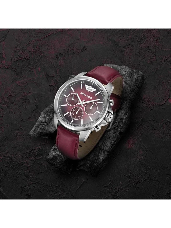 Police Round Black Dial Analog Watch - PLPEWJF0006302