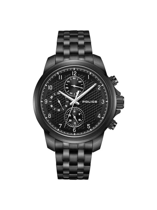 Police Round Black Dial Analog Watch - PLPEWJK0021504