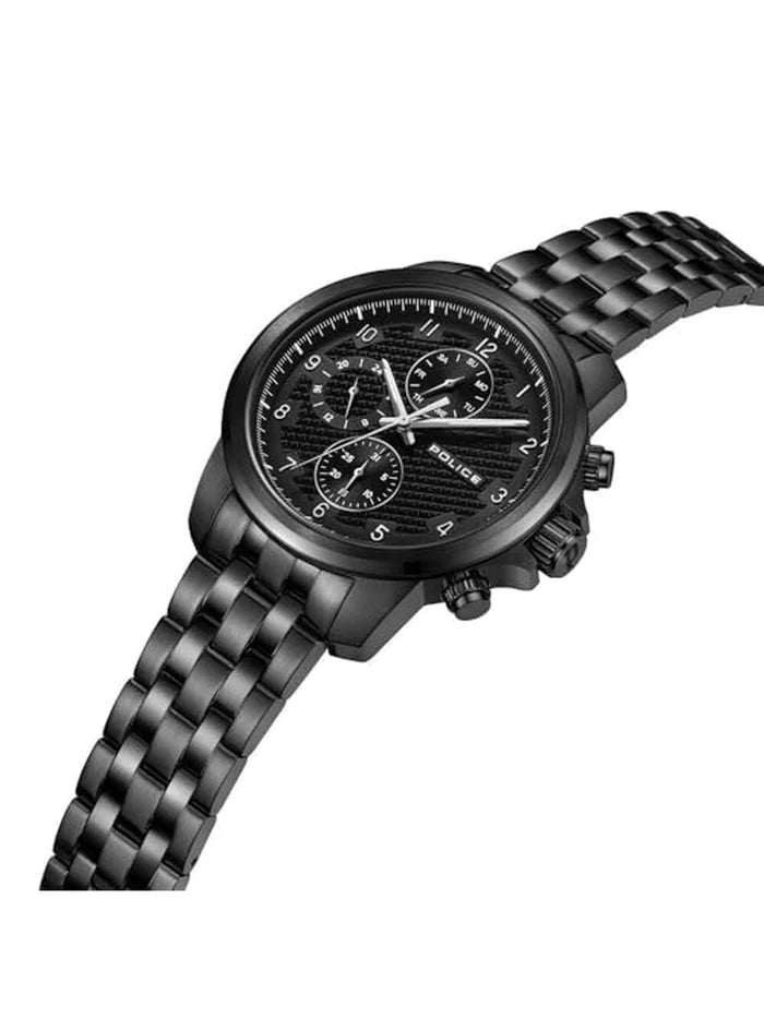 Police Round Black Dial Analog Watch - PLPEWJK0021504