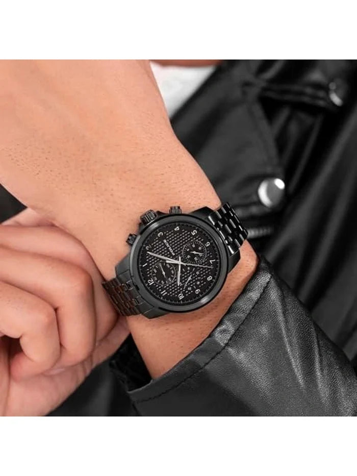 Police Round Black Dial Analog Watch - PLPEWJK0021504