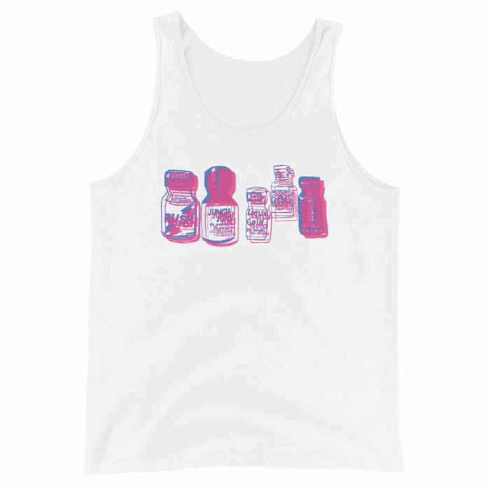 poppers graphic white tank