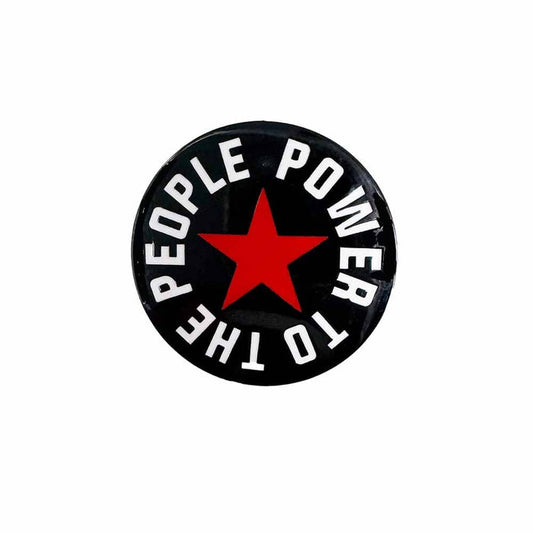 power to the people enamel pin