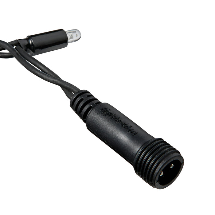 Pro Connect 5m 50 Traditional Warm White Connectable String Lights Black Cable