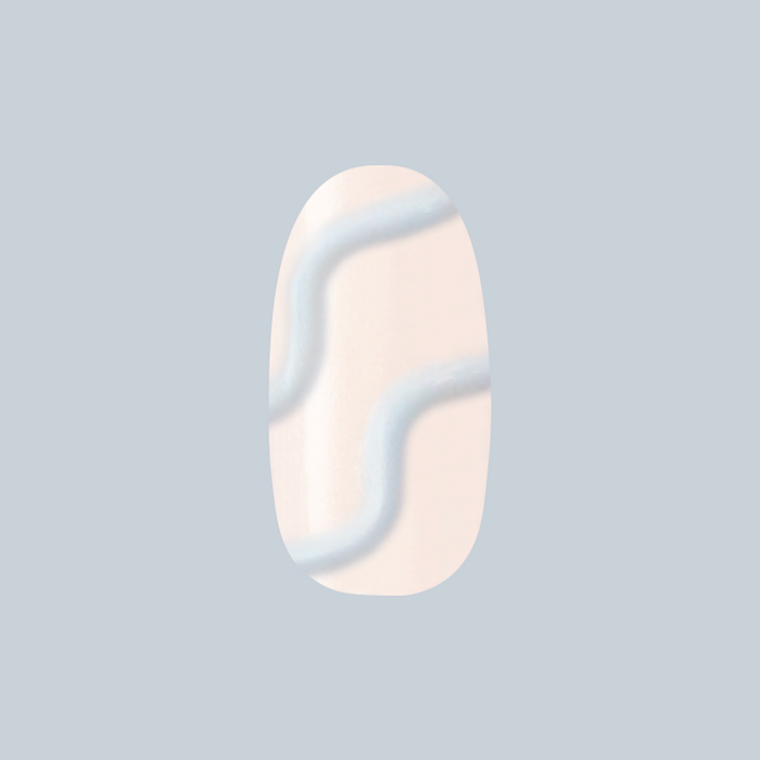 Puffy Swirls - Press-On | Short | Round neutral nail with raised puffy swirl details for easy at-home manicure