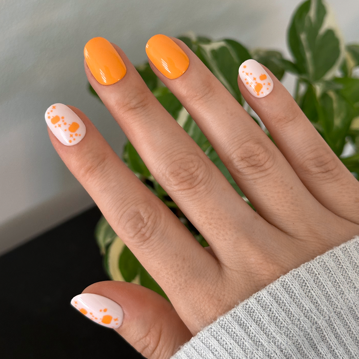 Pumpkin Party | Extra Short | Round - Tab Press-On