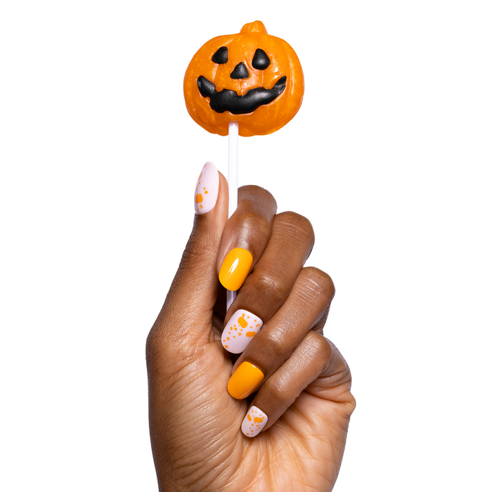 Pumpkin Party | Extra Short | Round - Tab Press-On