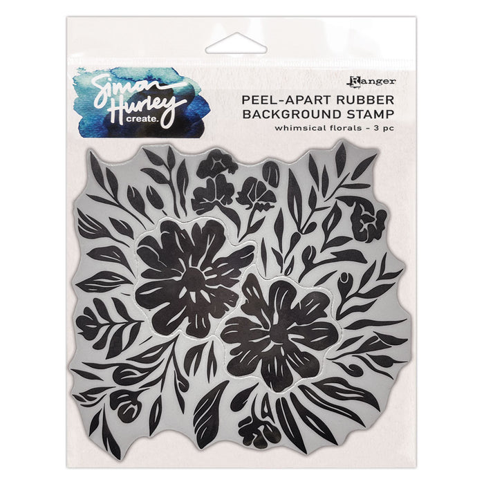 Ranger - Simon Hurley create. - Background Stamp - Whimsical Florals. 6" x 6" Peel-apart background stamp! At Embellish Away in Bowmanville Ontario Canada.