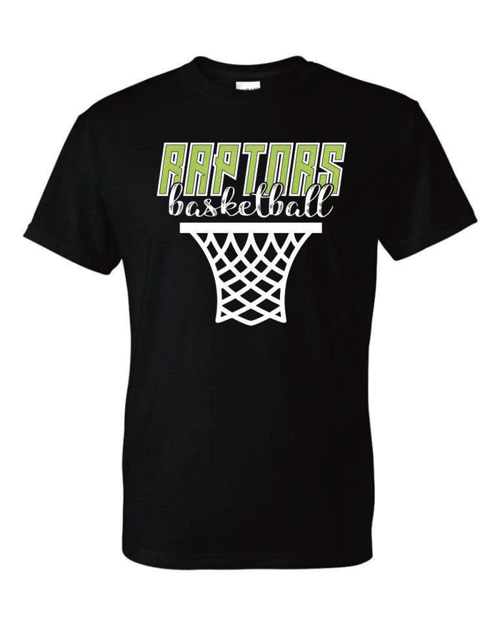 Raptors Basketball Hoop Design Basic Tee- Matte or Glitter