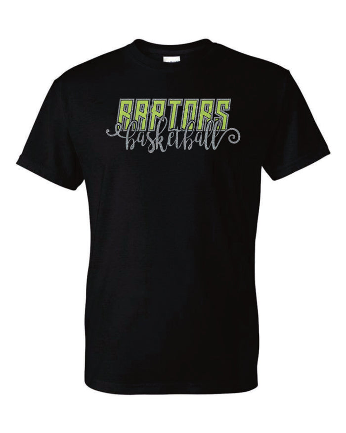 Raptors Script Design Basic Tee- 4 Sports- Matte or Glitter