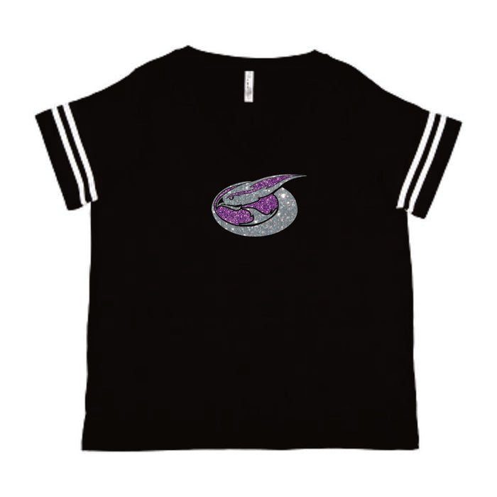 RHMS Curvy Ladies Varsity Tee- Matte or Glitter