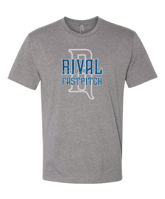 Rival Fastpitch Unisex BIG LOGO Tee- matte and glitter