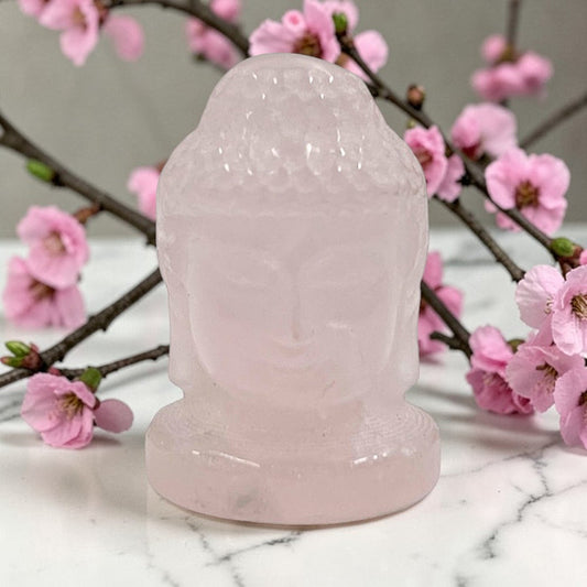 Rose Quartz Mini Buddha Head