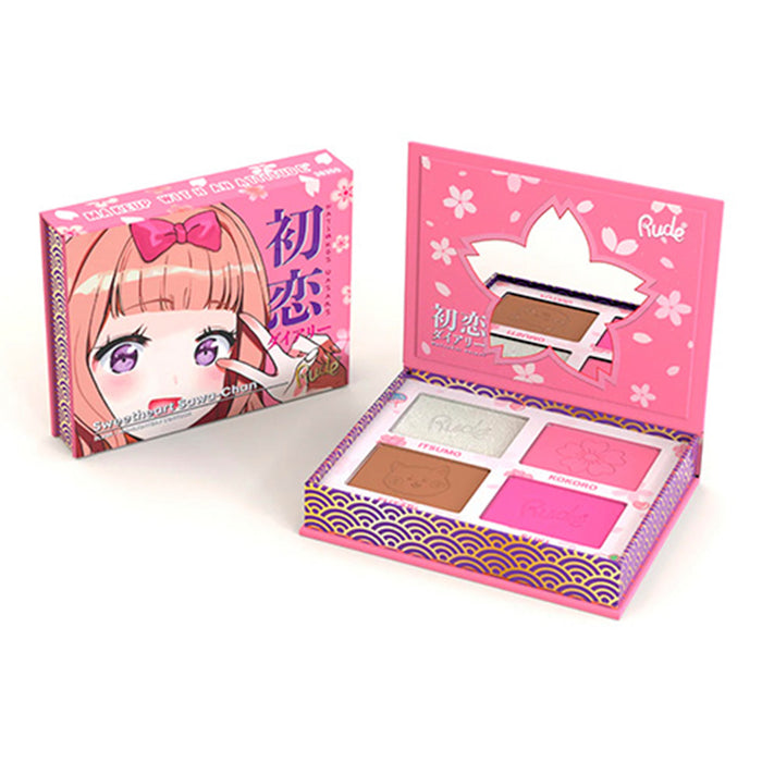 Rude Manga Collection Face Palette 4 Colors 0.39oz/ 11.2g