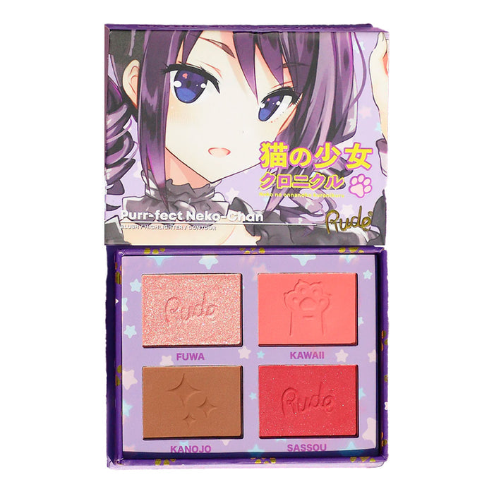 Rude Manga Collection Face Palette 4 Colors 0.39oz/ 11.2g