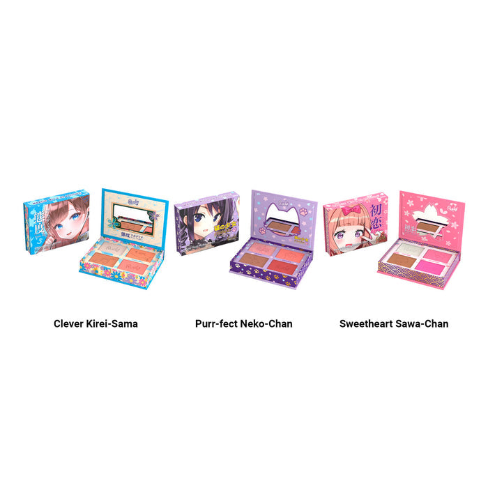 Rude Manga Collection Face Palette 4 Colors 0.39oz/ 11.2g
