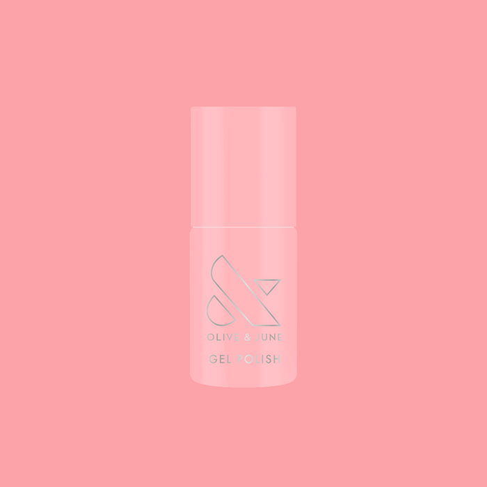Saltwater Taffy - Gel nail polish bottle shown in soft pink shade for easy at-home long-lasting gel mani.