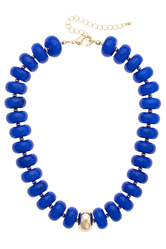 San Sebastian Beaded Resin Necklace: Maroon